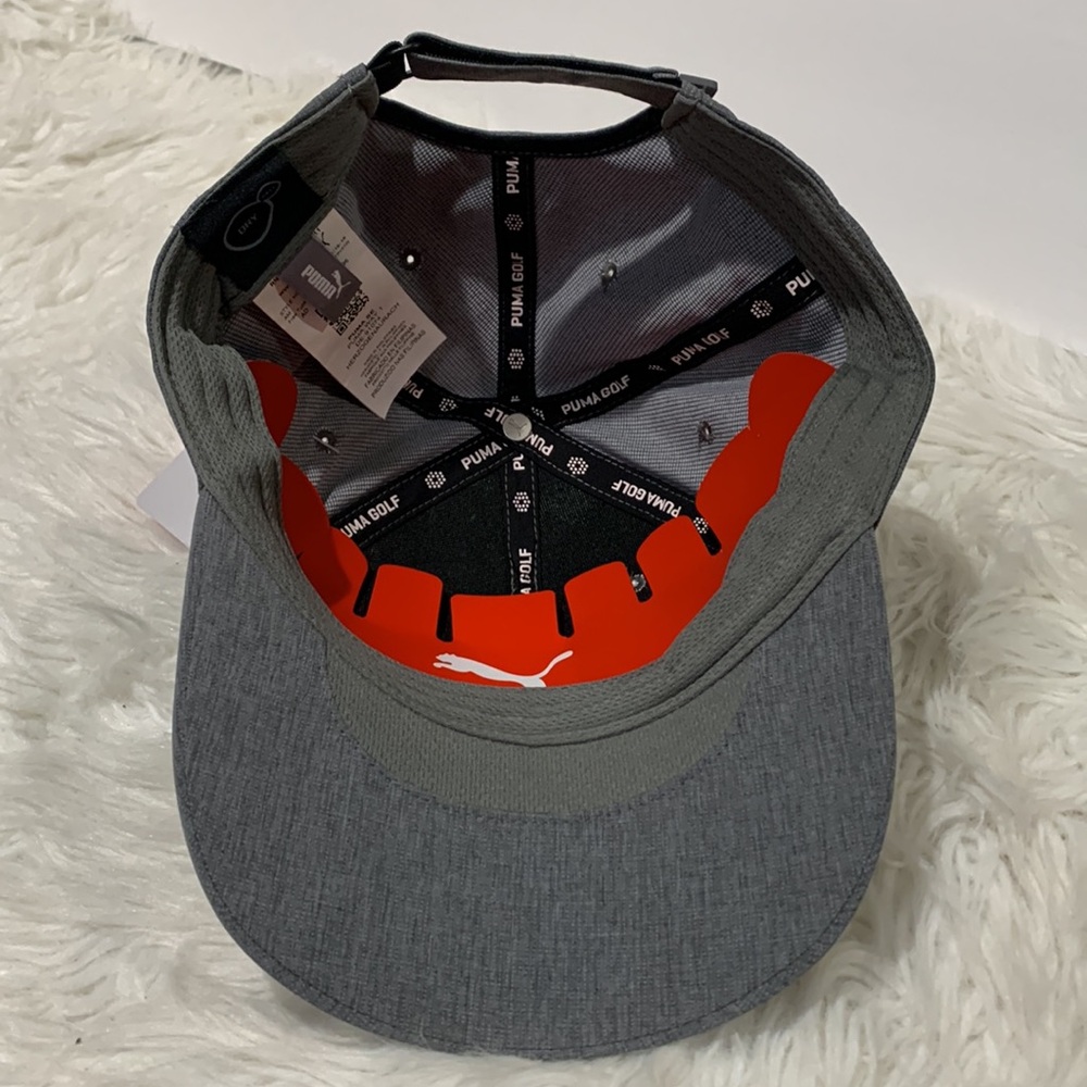 PUMA Gray Hat Black Mercedes Benz Embroidered logo Hat Adjustable Fit Men’s O/S - Picture 6 of 10